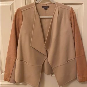 Vince Tan Wool Trim Sleeves Jacket